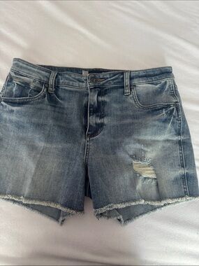 Kut from the Kloth Distressed Denim Shorts - Light Blue Wash